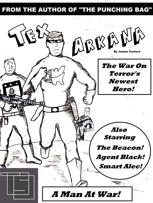 Cover art for Tex Arkana, the next in my series of superhero novellas
